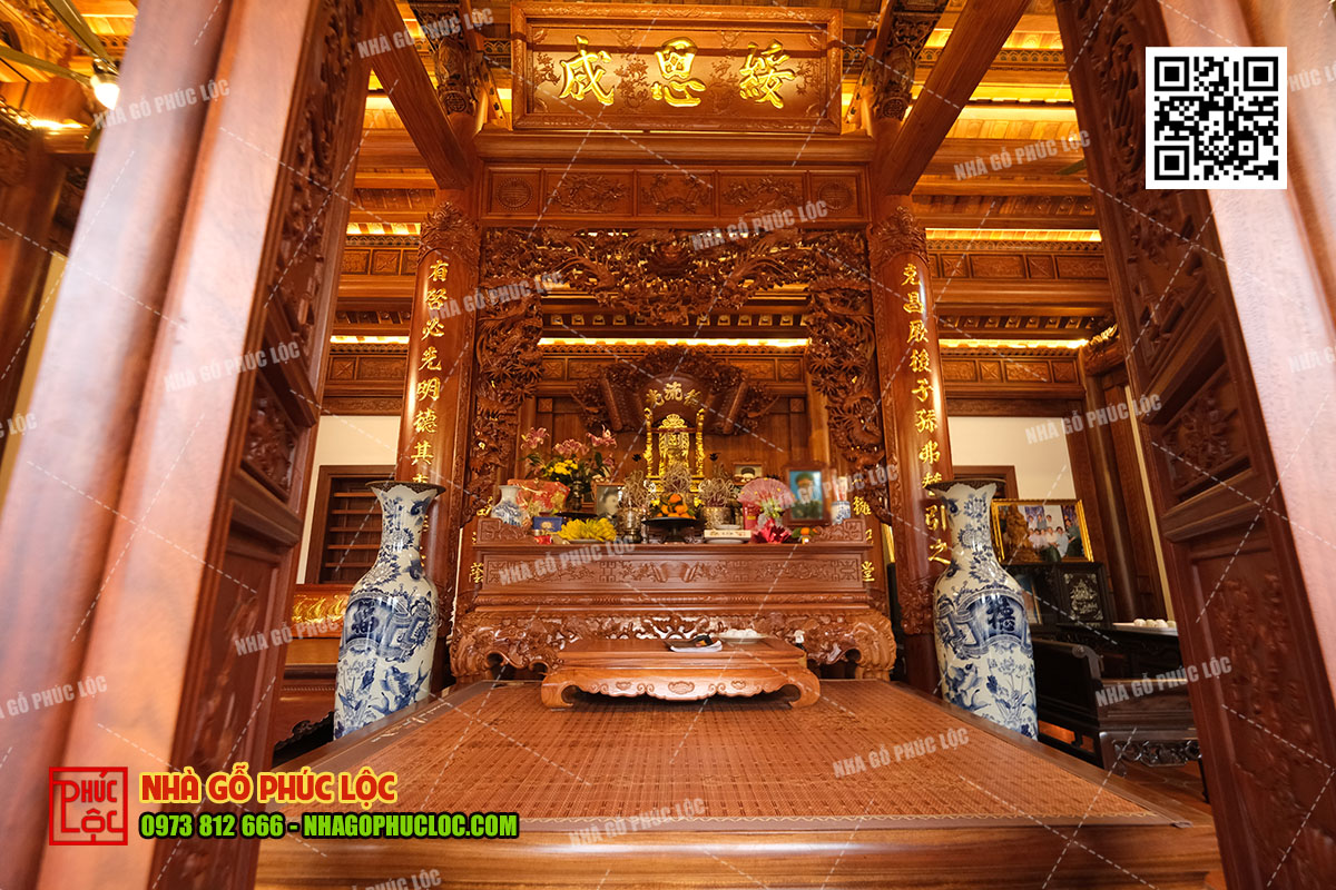 Cách bố trí bàn thờ gia tiên trang nghiêm